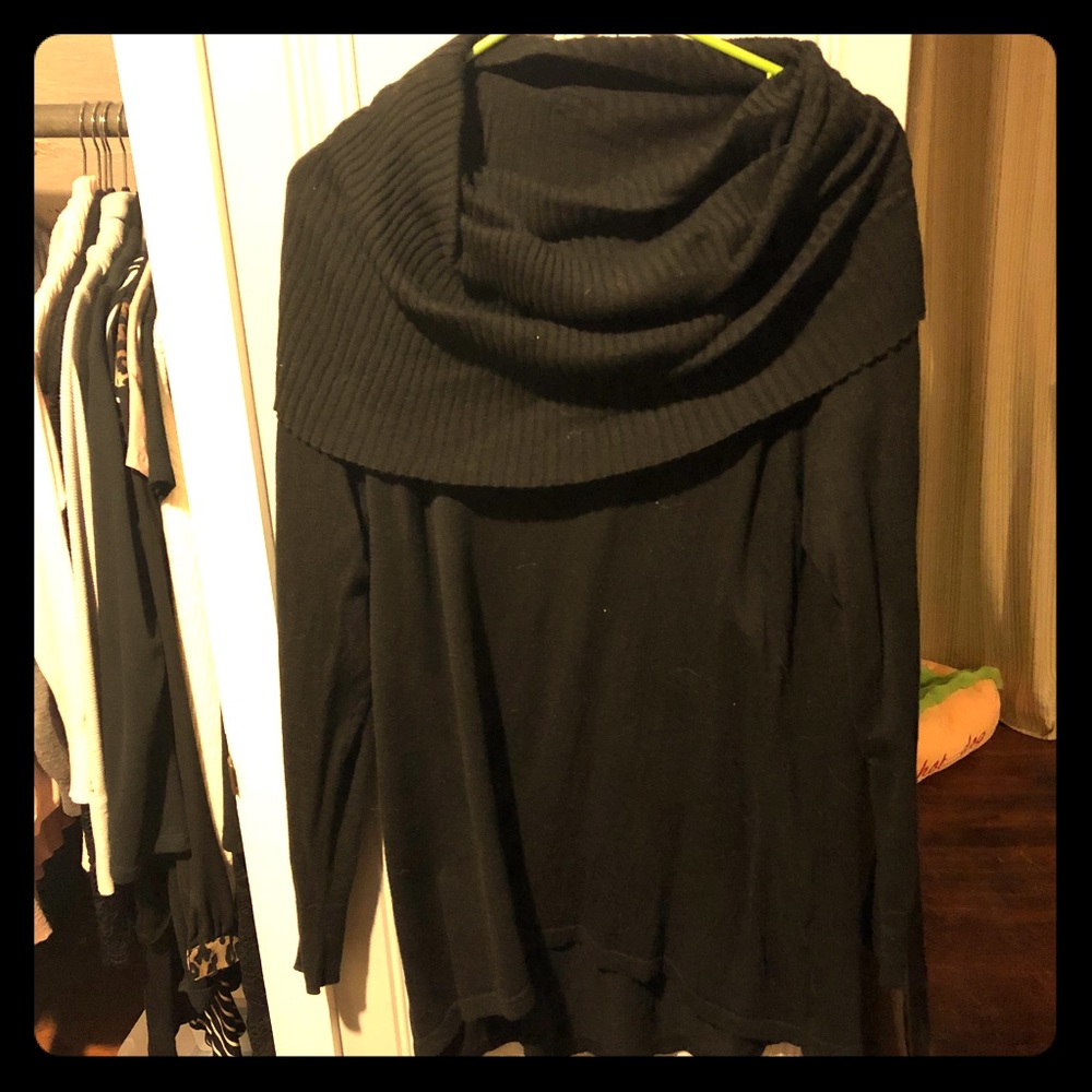 2 NY & CO Tunic Cowl Neck Sweaters - L